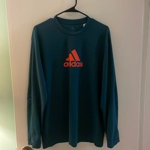 Adida dark green long sleeve size M